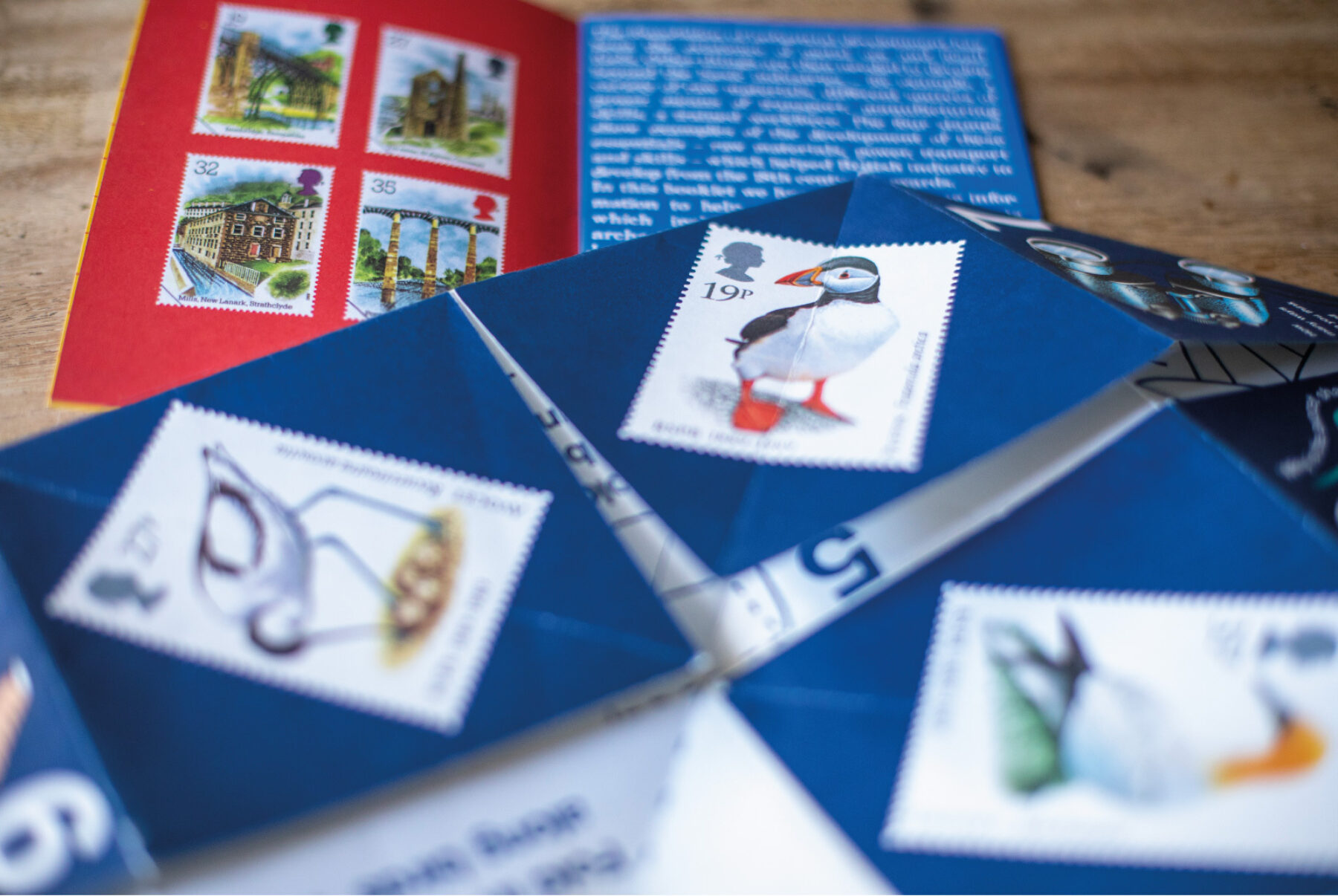 Promotional material for Royal Mail Stamps designed in the 1990s.